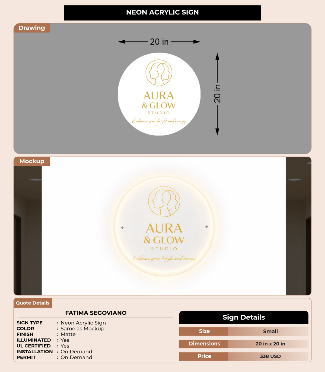 CUSTOM MOCKUP SIGN FOR Fatima Segoviano