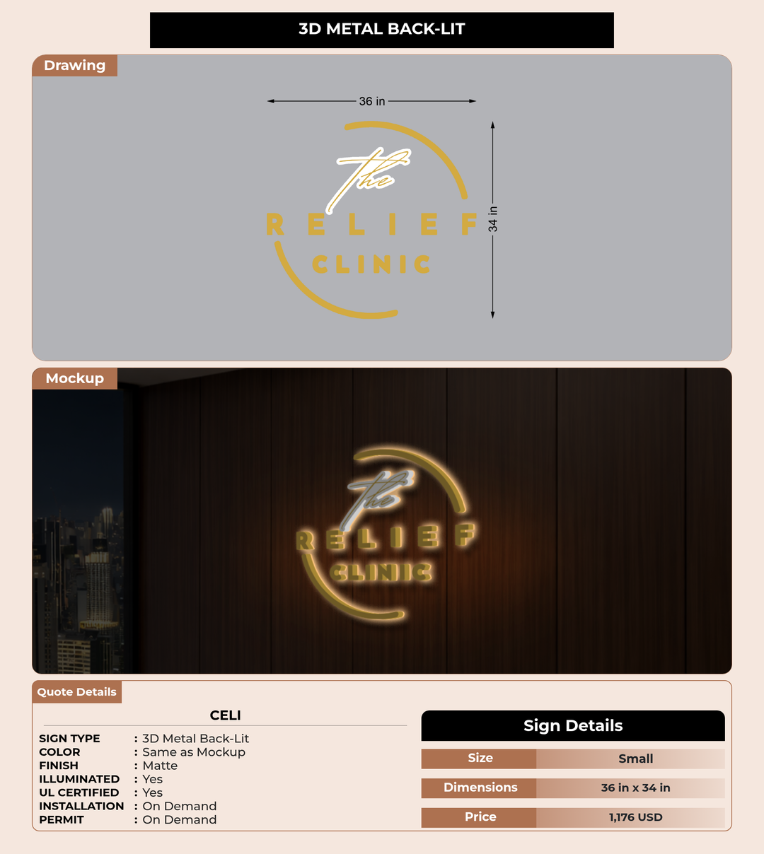 CUSTOM MOCKUP SIGN FOR Celi