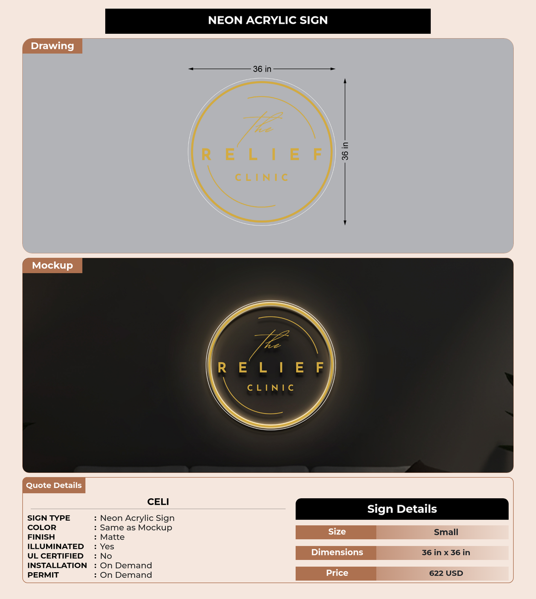 CUSTOM MOCKUP SIGN FOR Celi