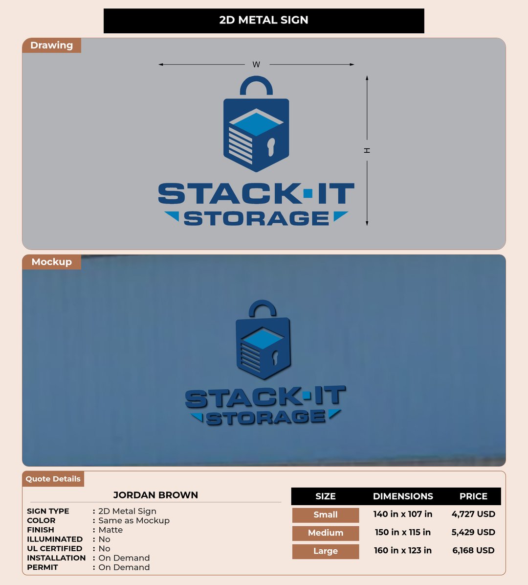 CUSTOM MOCKUP SIGN FOR Jordan Brown
