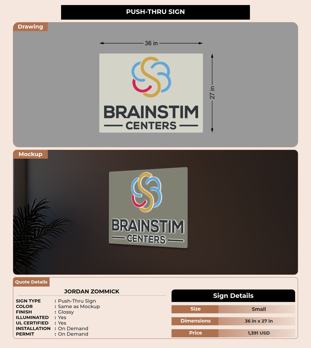 CUSTOM MOCKUP SIGN FOR Jordan Zommick