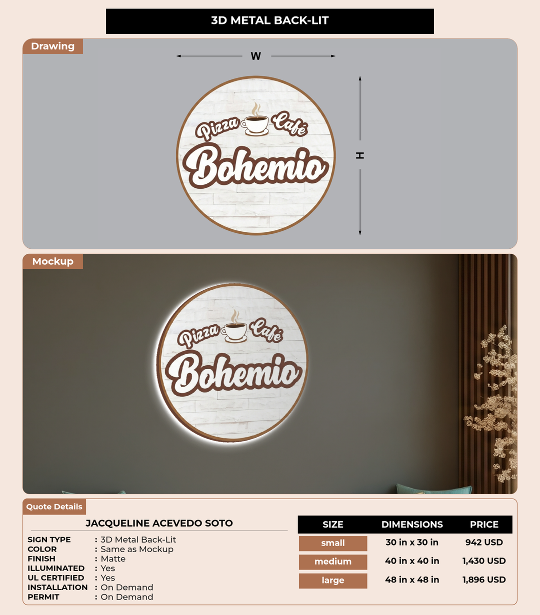 CUSTOM MOCKUP SIGN FOR Jacqueline Acevedo soto