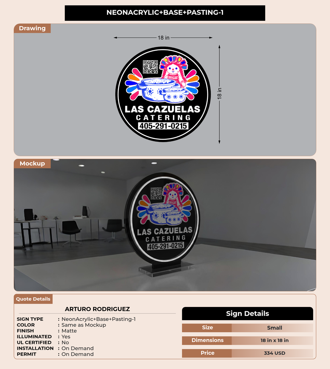 CUSTOM MOCKUP SIGN FOR Arturo Rodriguez