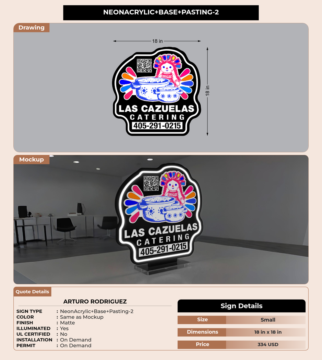 CUSTOM MOCKUP SIGN FOR Arturo Rodriguez