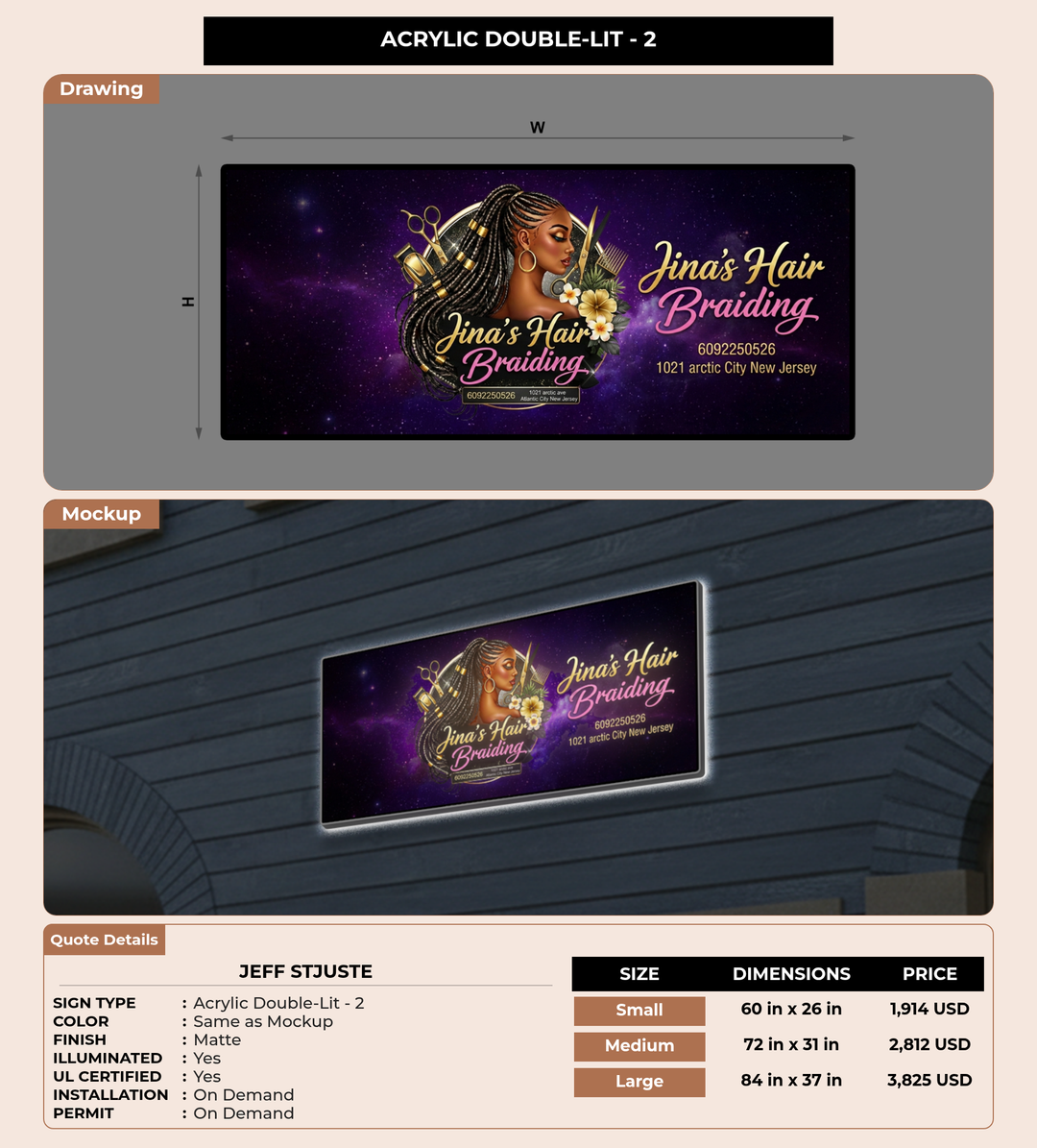 CUSTOM MOCKUP SIGN FOR Jeff Stjuste