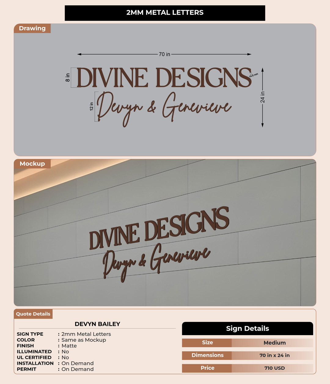 CUSTOM MOCKUP SIGN FOR Devyn Bailey