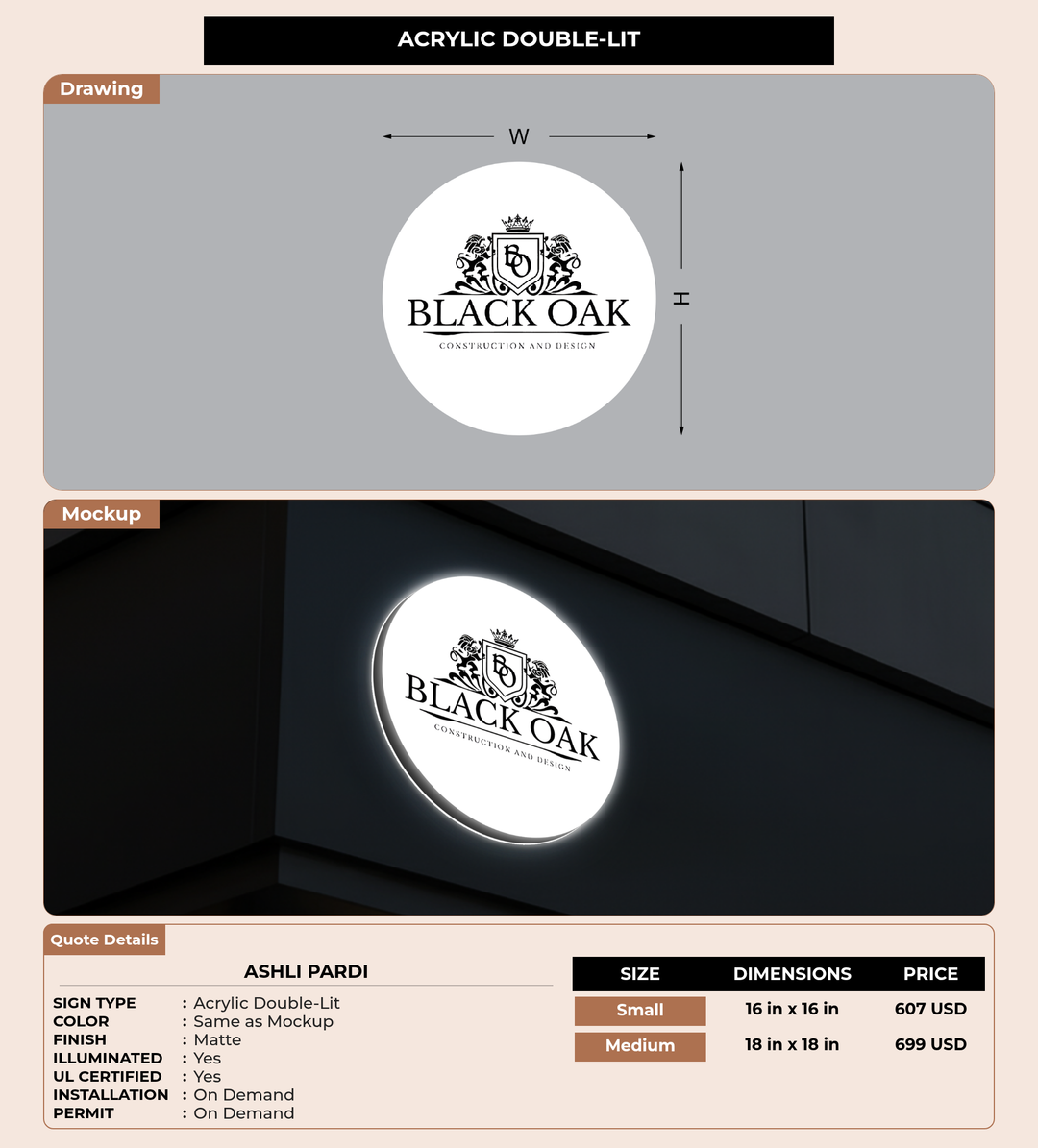 CUSTOM MOCKUP SIGN FOR Ashli Pardi