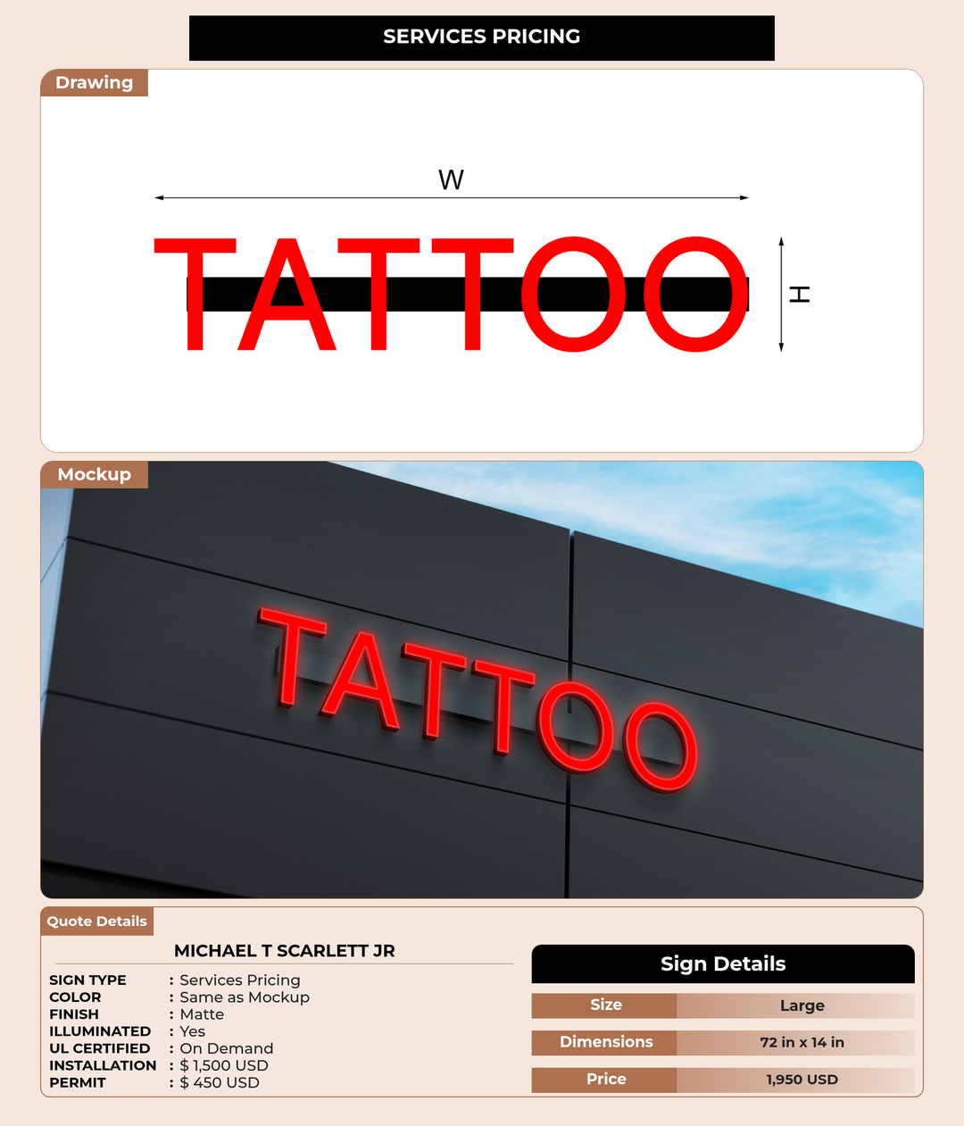 CUSTOM MOCKUP SIGN FOR Michael T Scarlett Jr