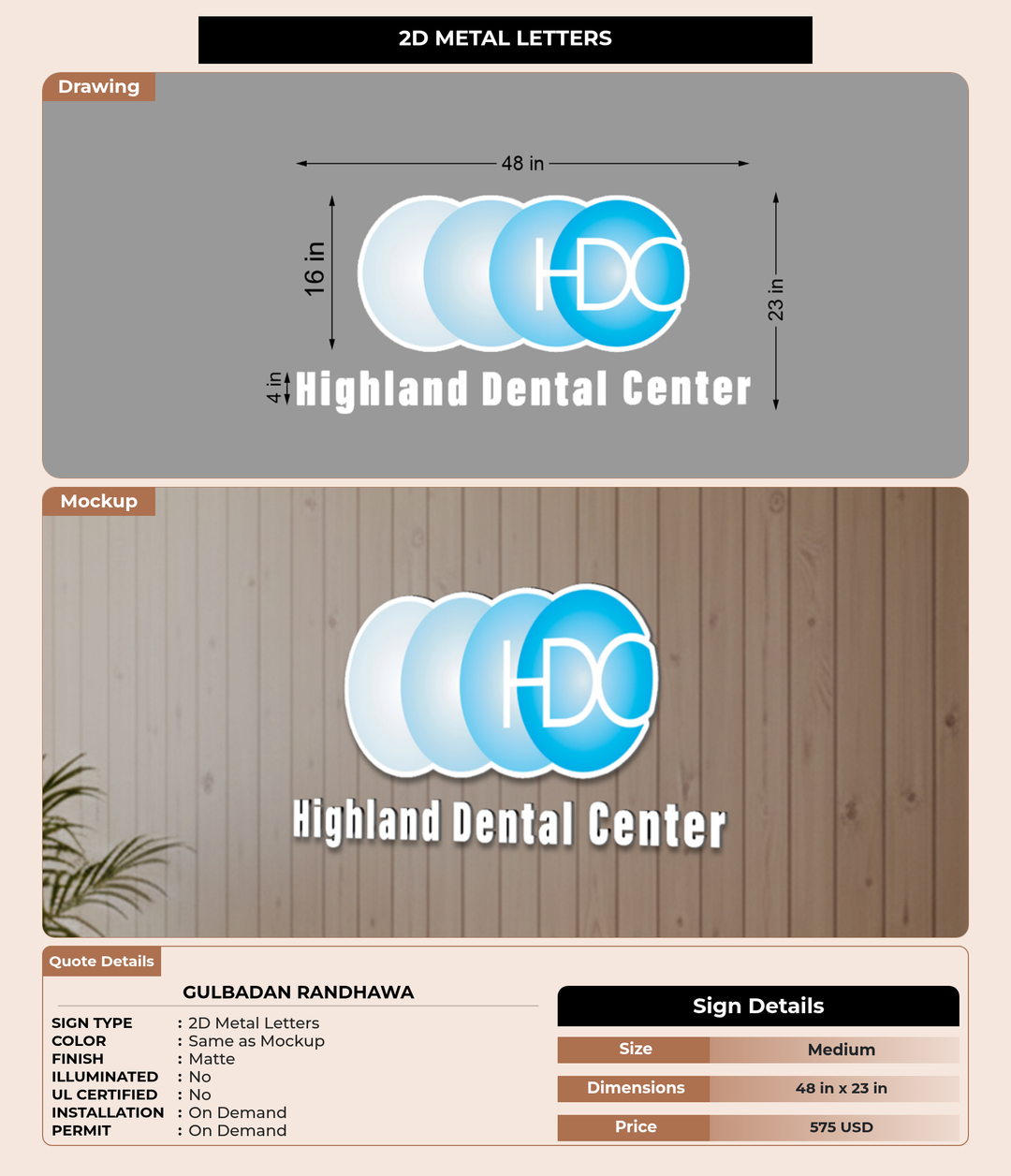 CUSTOM MOCKUP SIGN FOR Gulbadan Randhawa