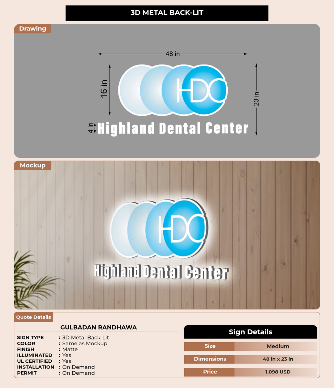 CUSTOM MOCKUP SIGN FOR Gulbadan Randhawa