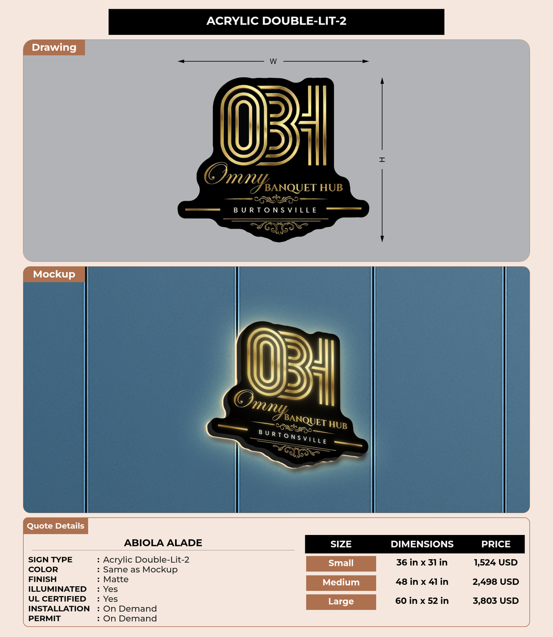 CUSTOM MOCKUP SIGN FOR ABIOLA ALADE