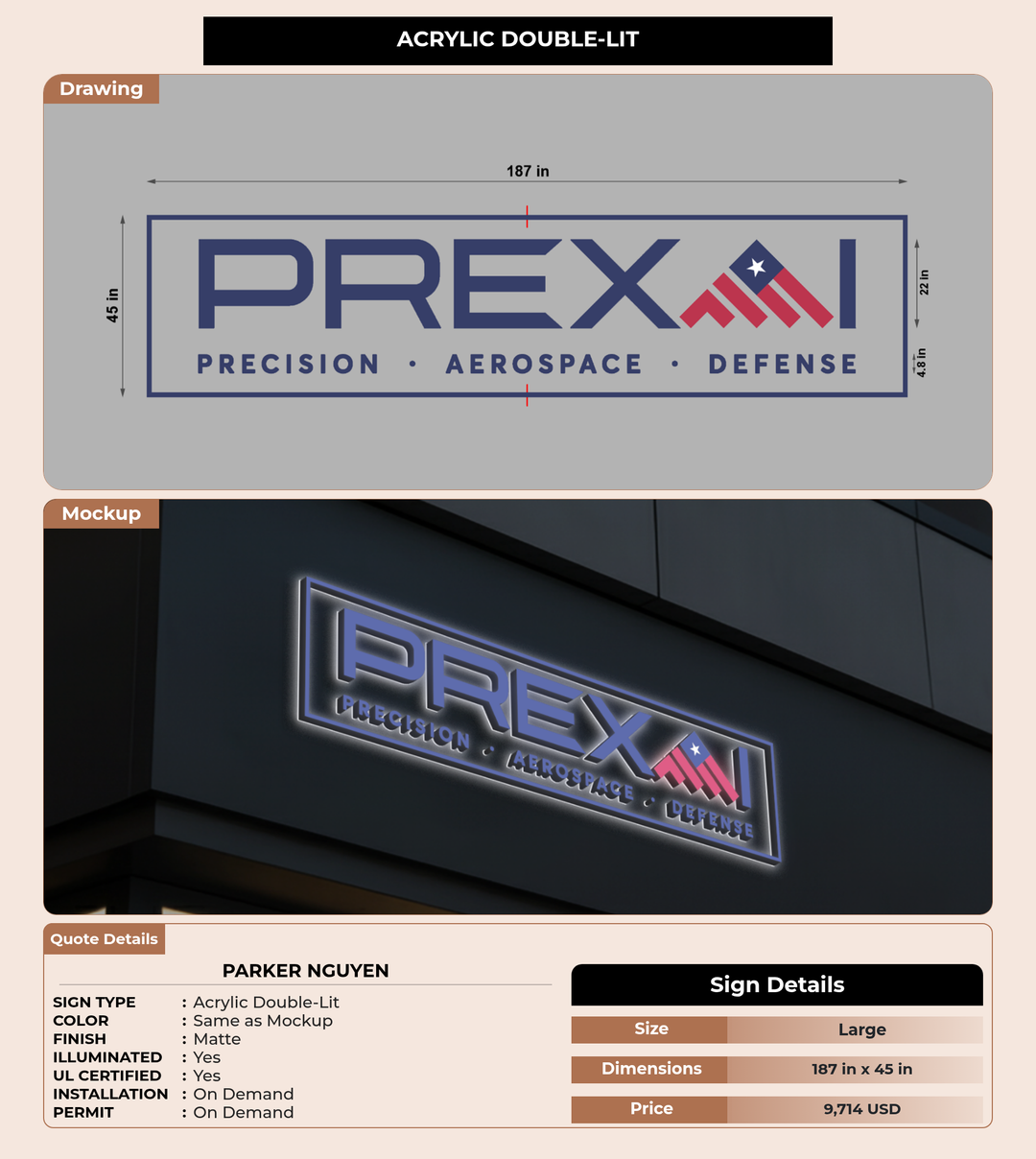 CUSTOM MOCKUP SIGN FOR Parker Nguyen