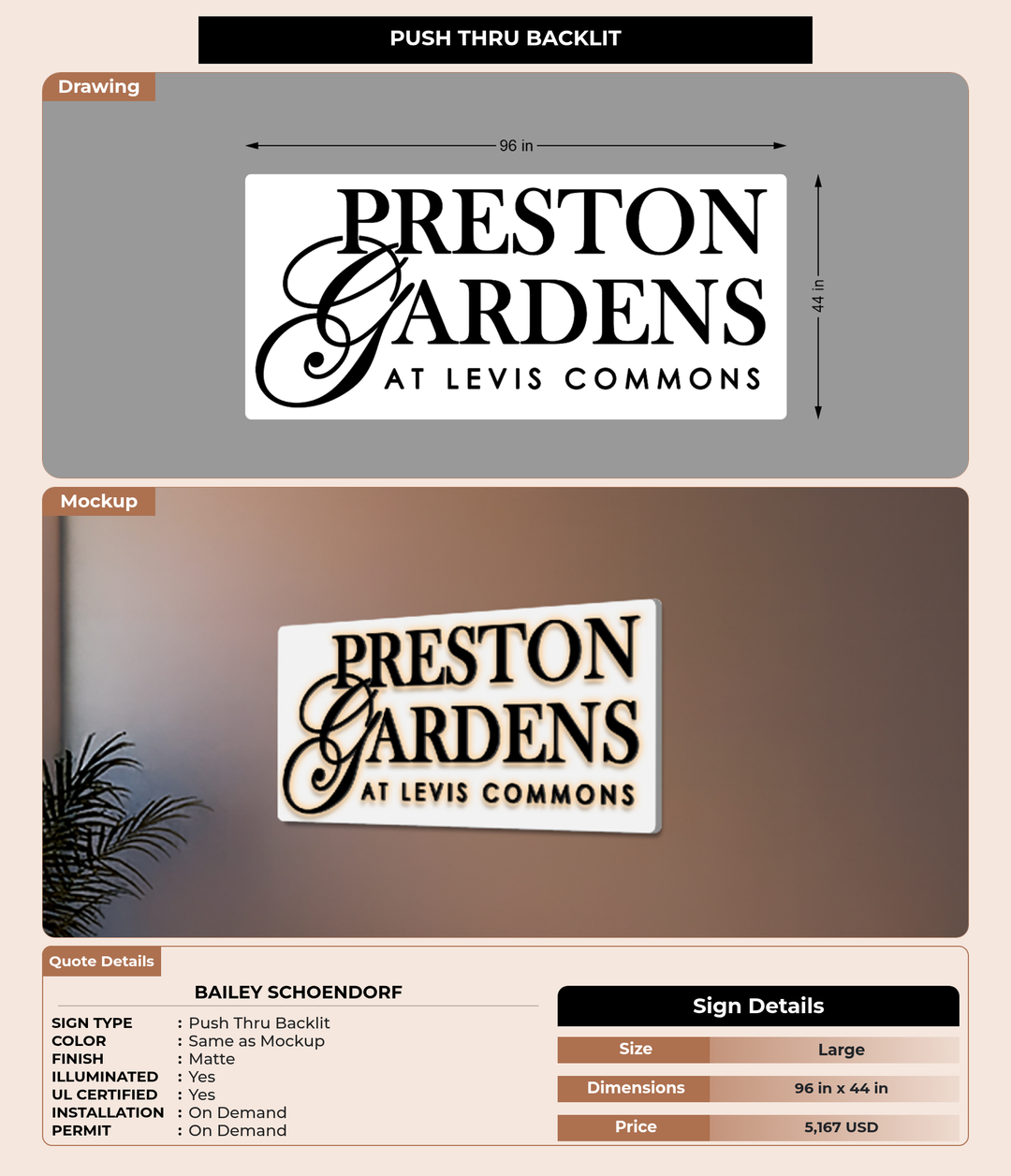 CUSTOM MOCKUP SIGN FOR Bailey Schoendorf