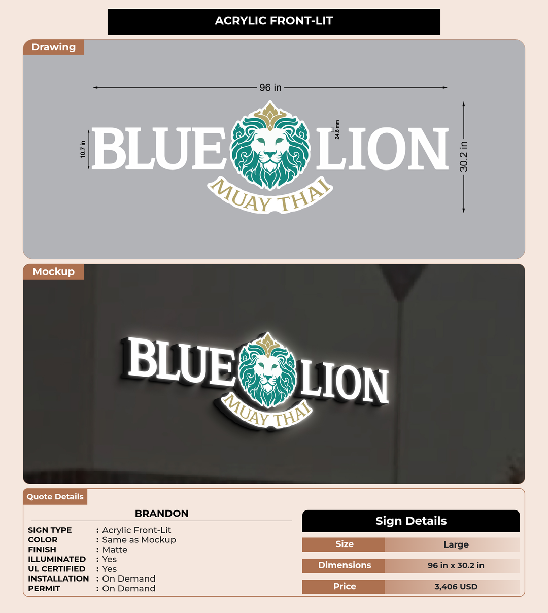 CUSTOM MOCKUP SIGN FOR Brandon