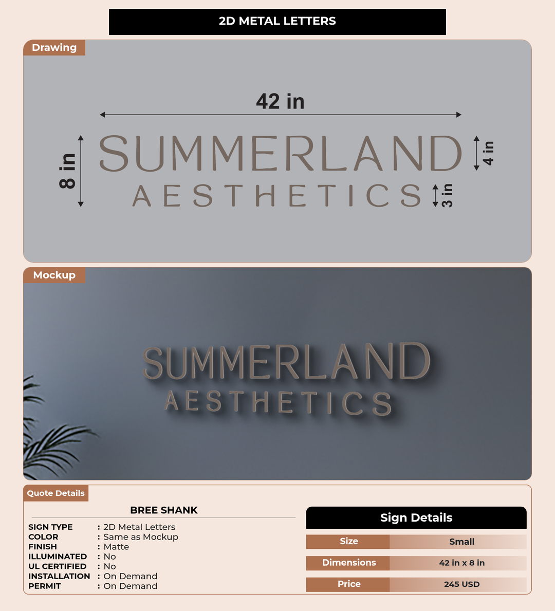 CUSTOM MOCKUP SIGN FOR Bree Shank