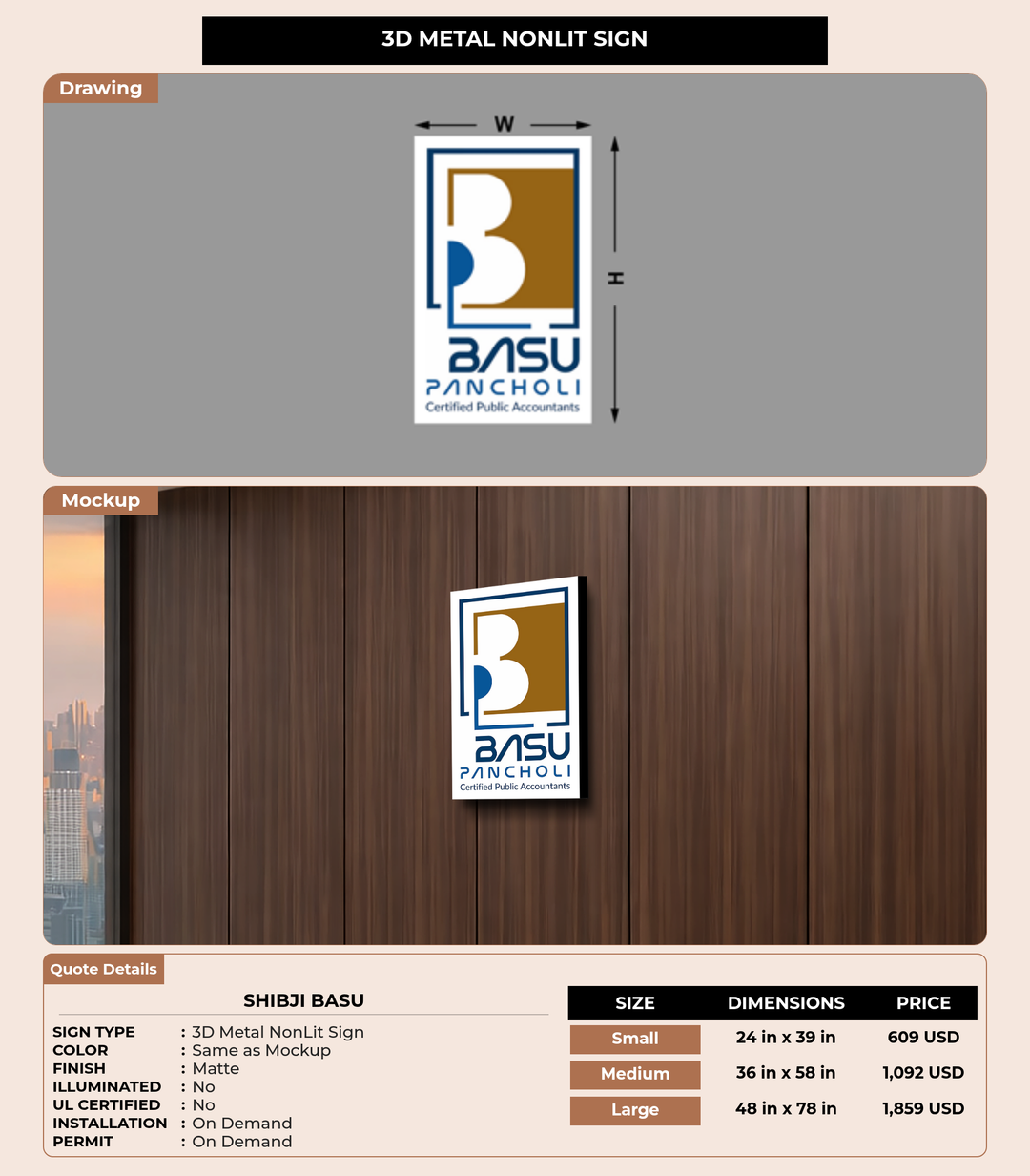 CUSTOM MOCKUP SIGN FOR Shibji basu