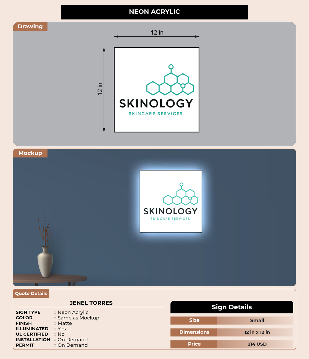 CUSTOM MOCKUP SIGN FOR Jenel Torres