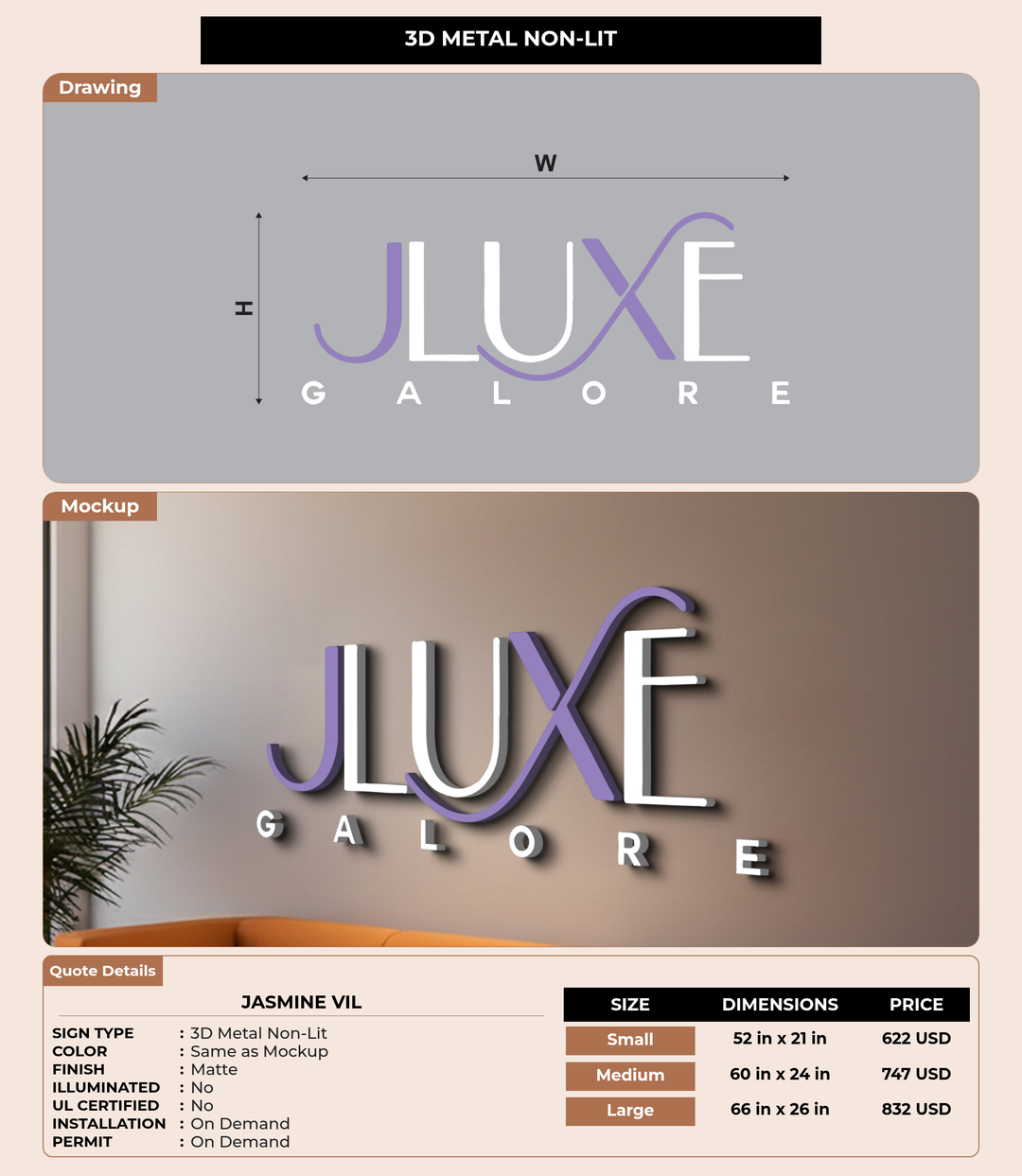 CUSTOM MOCKUP SIGN FOR Jasmine vil