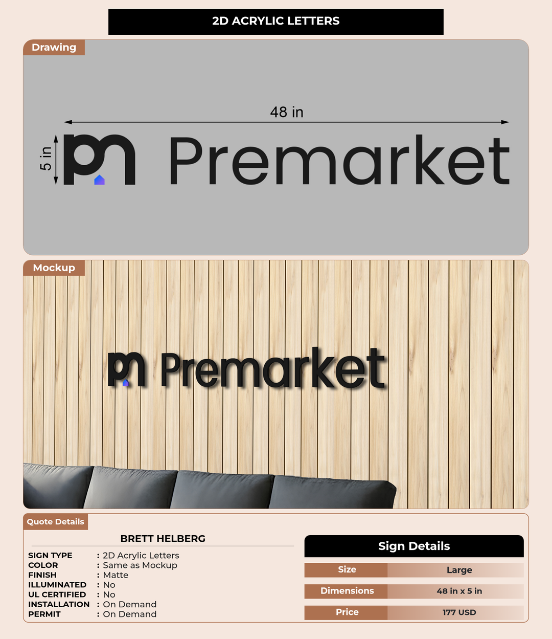 CUSTOM MOCKUP SIGN FOR Brett Helberg