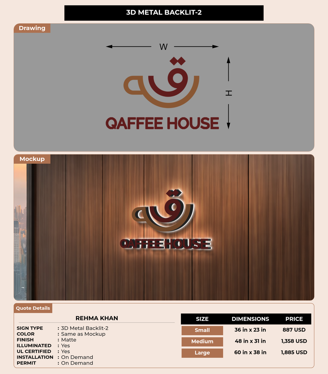 CUSTOM MOCKUP SIGN FOR Rehma Khan