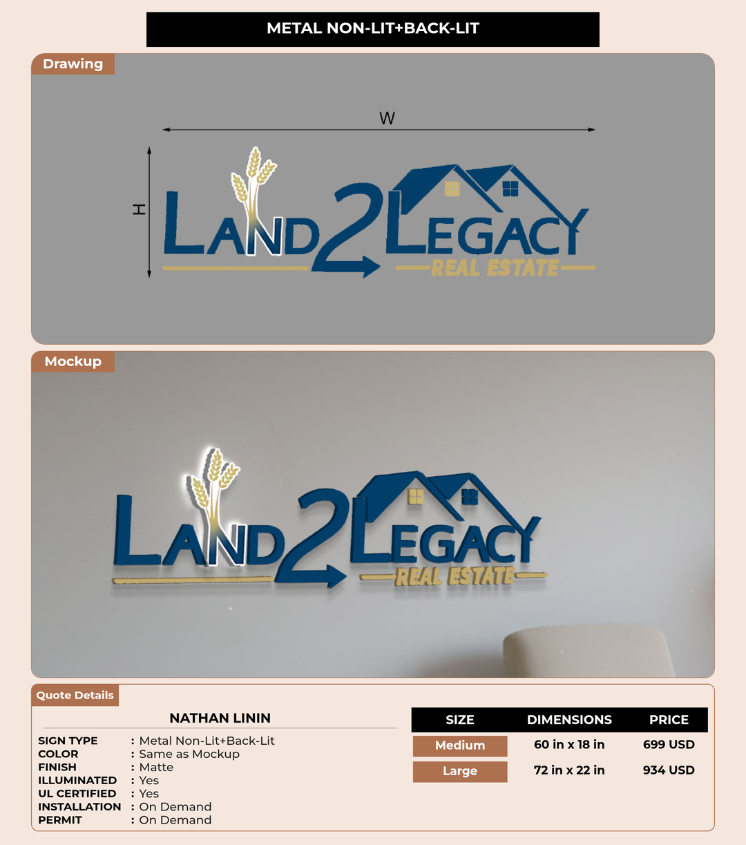 CUSTOM MOCKUP SIGN FOR Nathan Linin