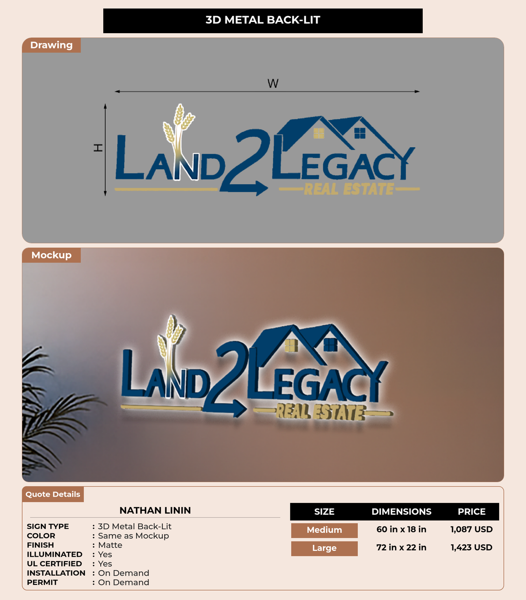 CUSTOM MOCKUP SIGN FOR Nathan Linin