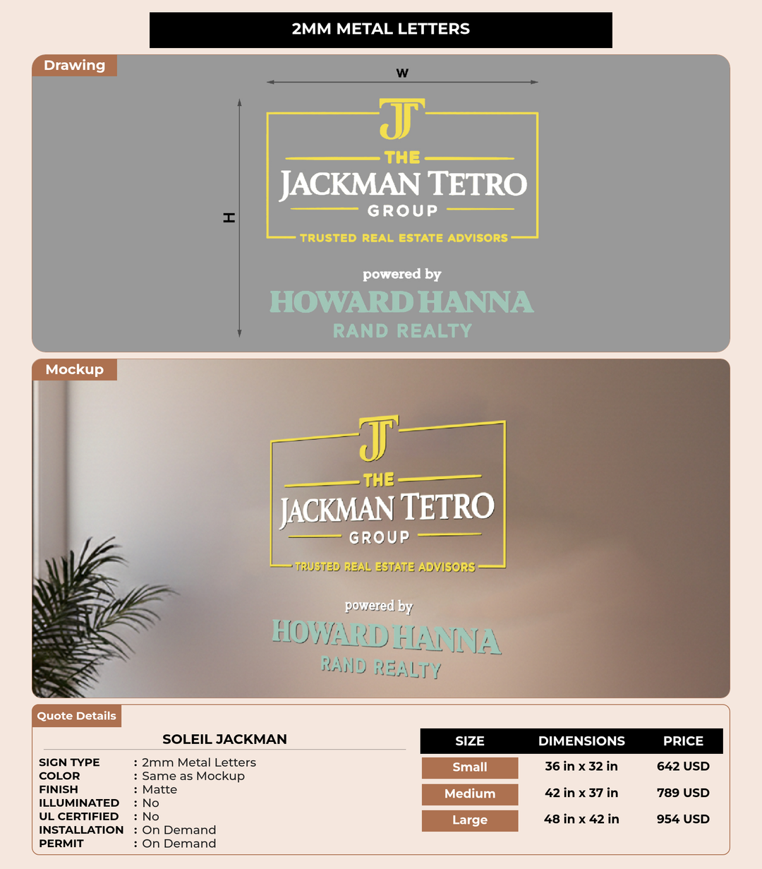 CUSTOM MOCKUP SIGN FOR Soleil Jackman