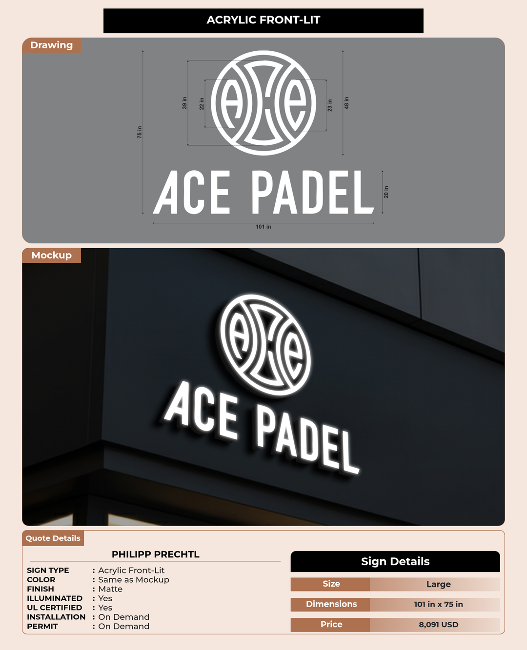CUSTOM MOCKUP SIGN FOR Philipp Prechtl