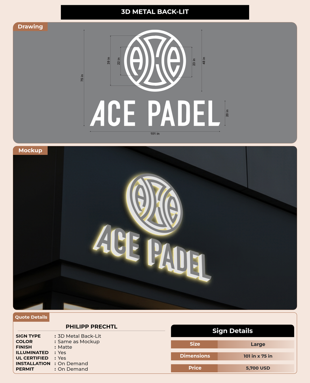 CUSTOM MOCKUP SIGN FOR Philipp Prechtl
