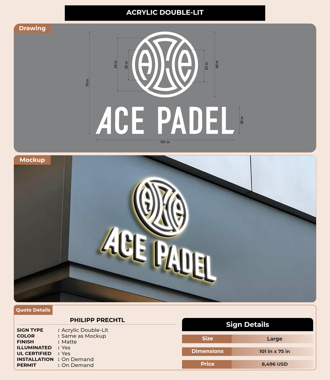 CUSTOM MOCKUP SIGN FOR Philipp Prechtl