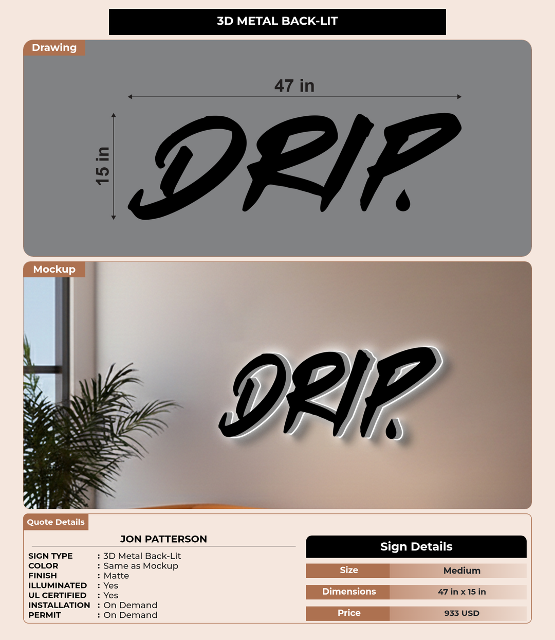 CUSTOM MOCKUP SIGN FOR Jon Patterson
