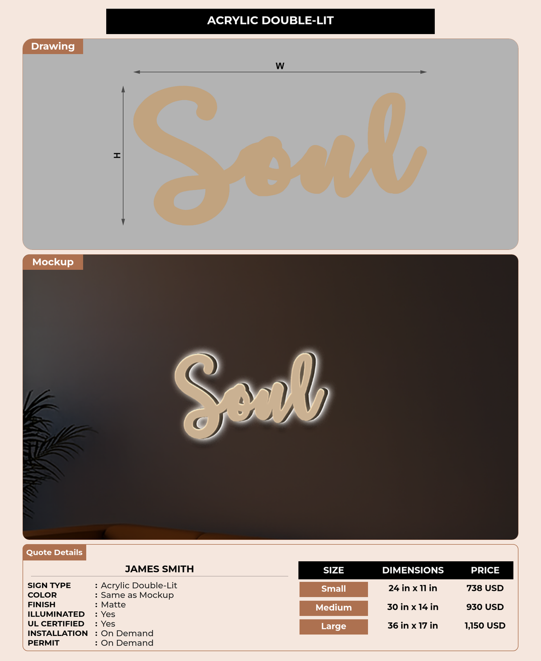 CUSTOM MOCKUP SIGN FOR James Smith