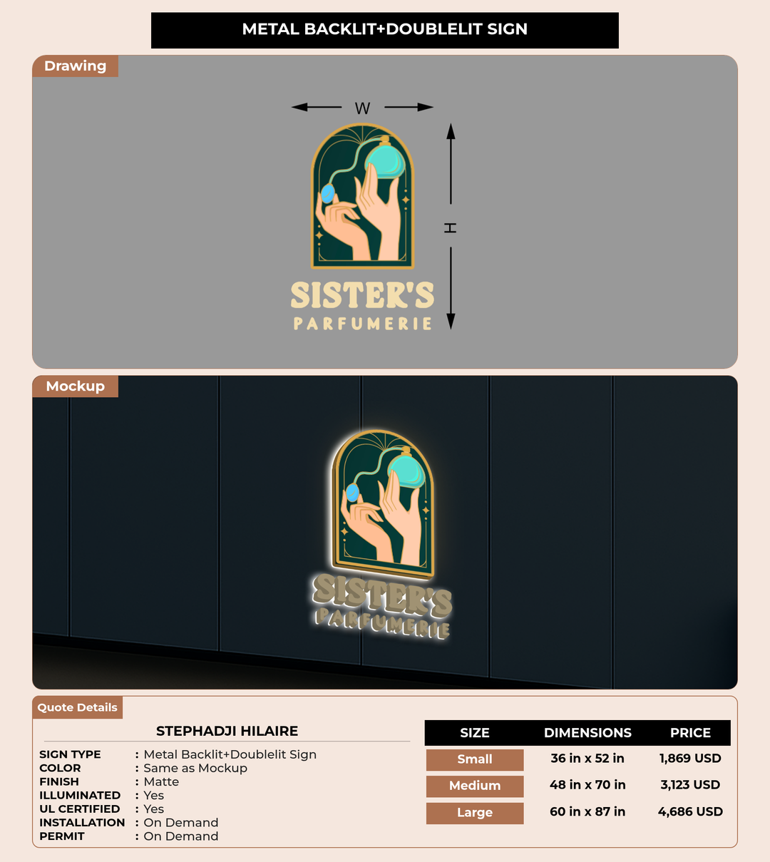 CUSTOM MOCKUP SIGN FOR Stephadji Hilaire