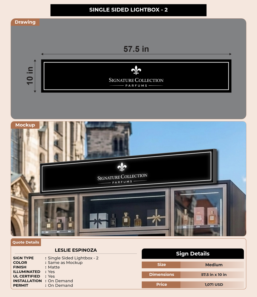 CUSTOM MOCKUP SIGN FOR Leslie Espinoza