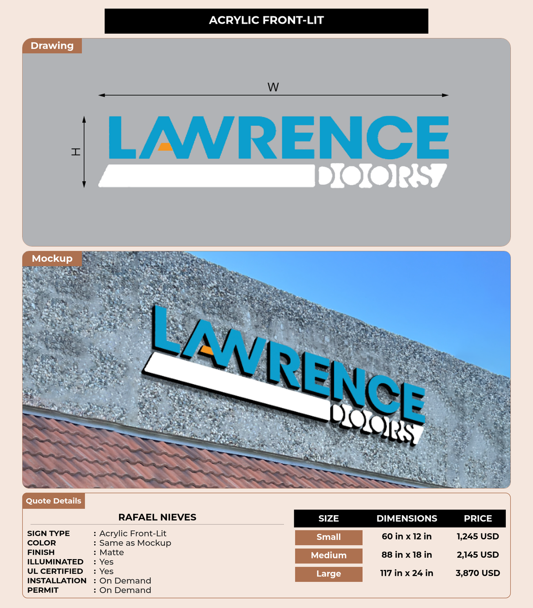 CUSTOM MOCKUP SIGN FOR Rafael Nieves