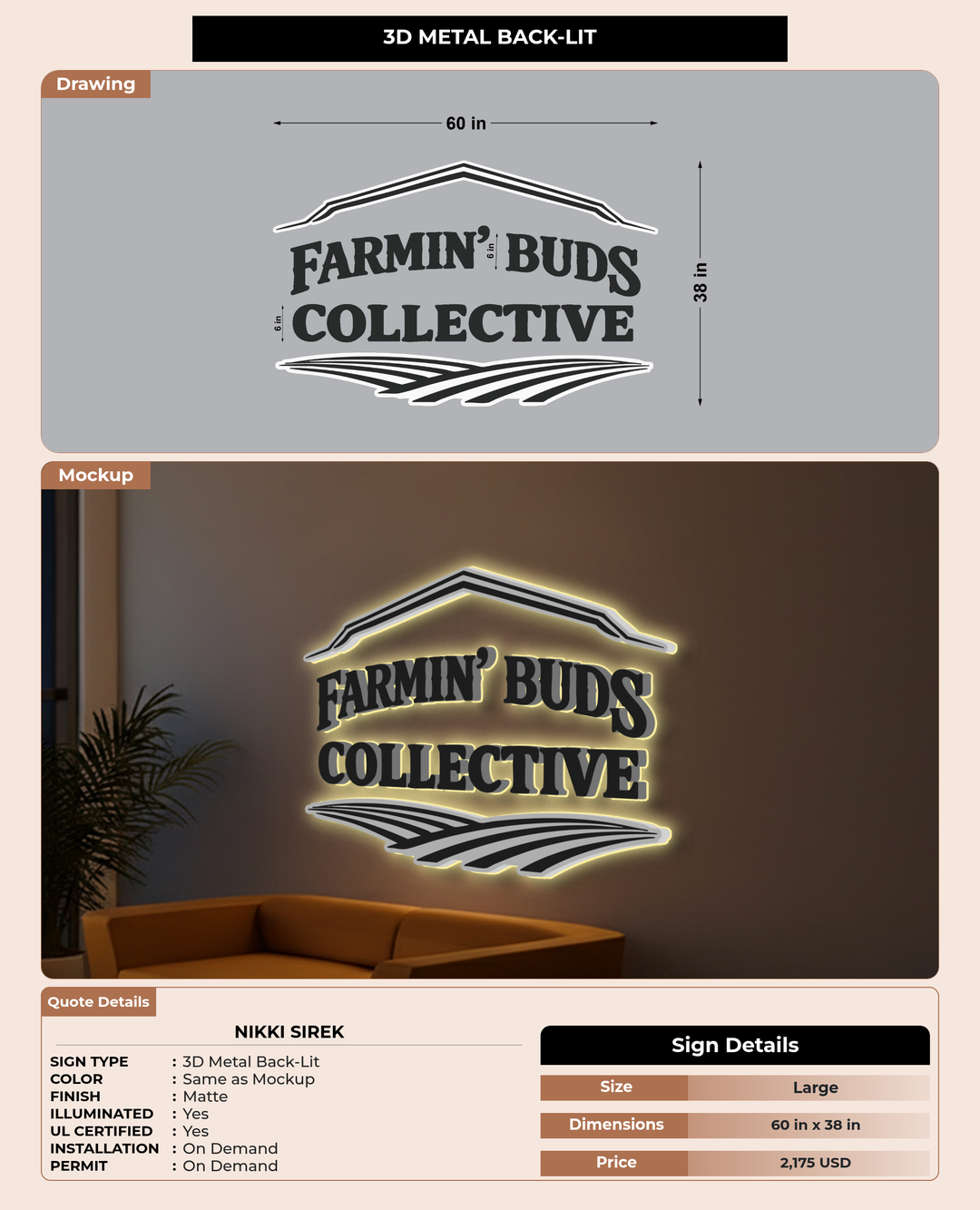 CUSTOM MOCKUP SIGN FOR Nikki Sirek