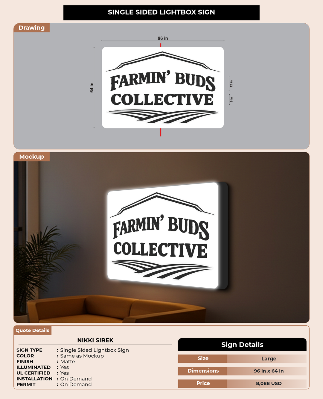 CUSTOM MOCKUP SIGN FOR Nikki Sirek