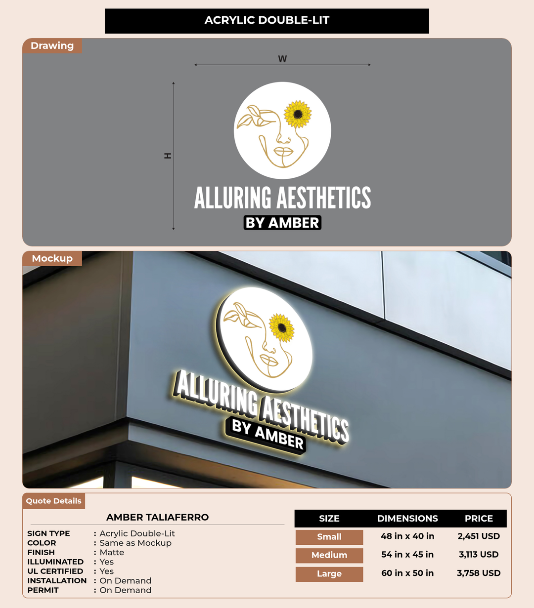 CUSTOM MOCKUP SIGN FOR Amber Taliaferro