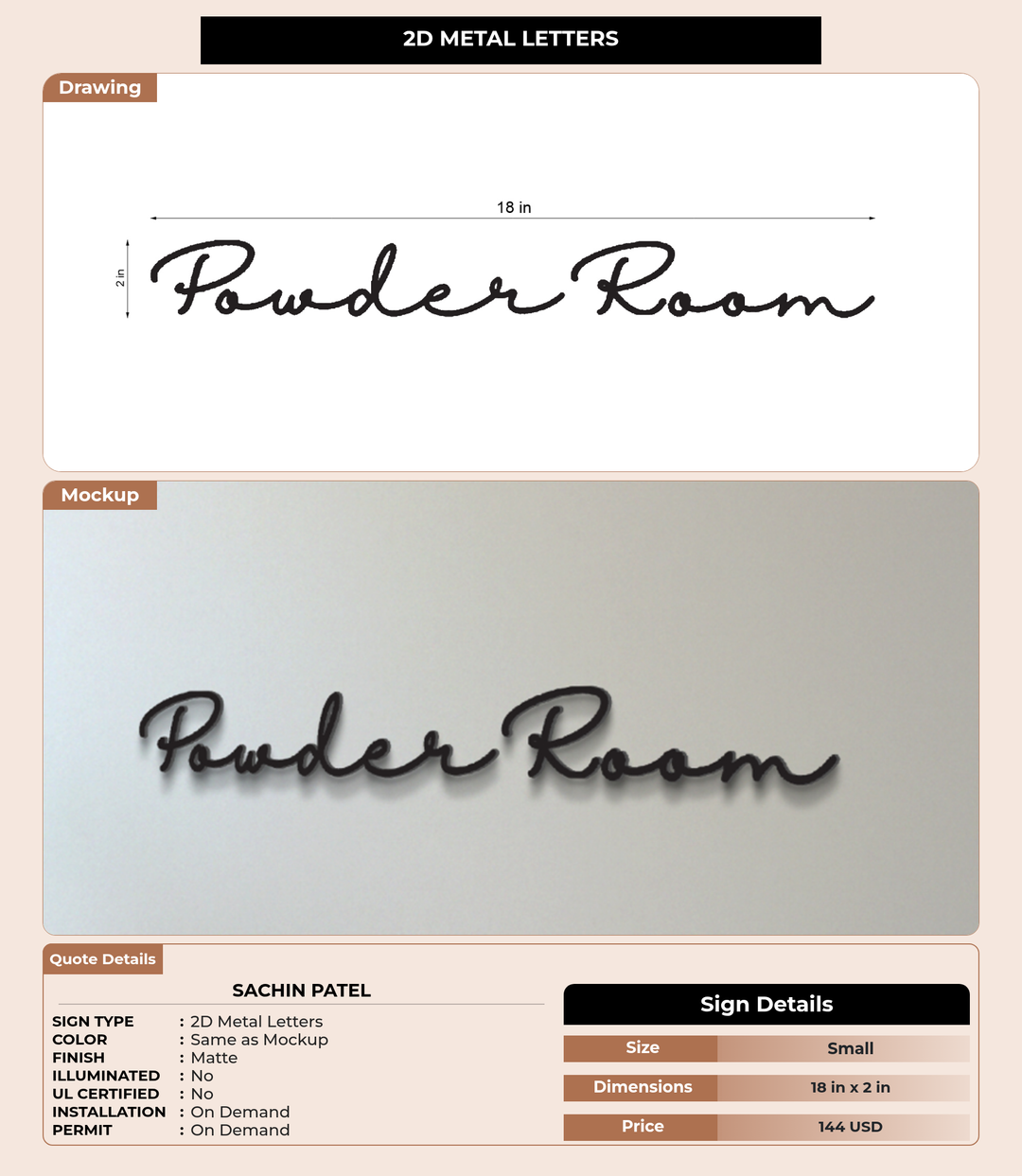 CUSTOM MOCKUP SIGN FOR Sachin Patel