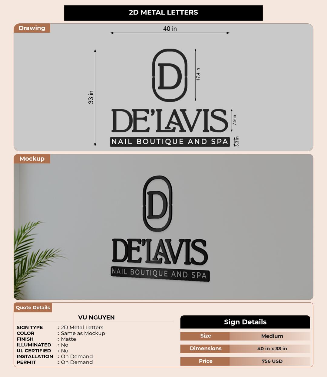 CUSTOM MOCKUP SIGN FOR Vu Nguyen
