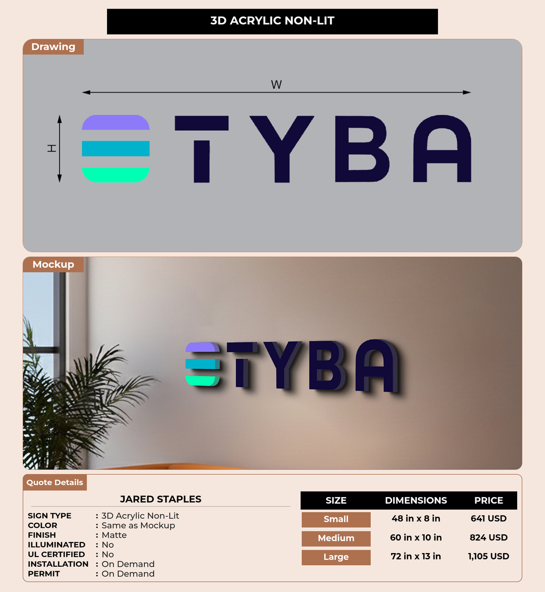 CUSTOM MOCKUP SIGN FOR JARED STAPLES