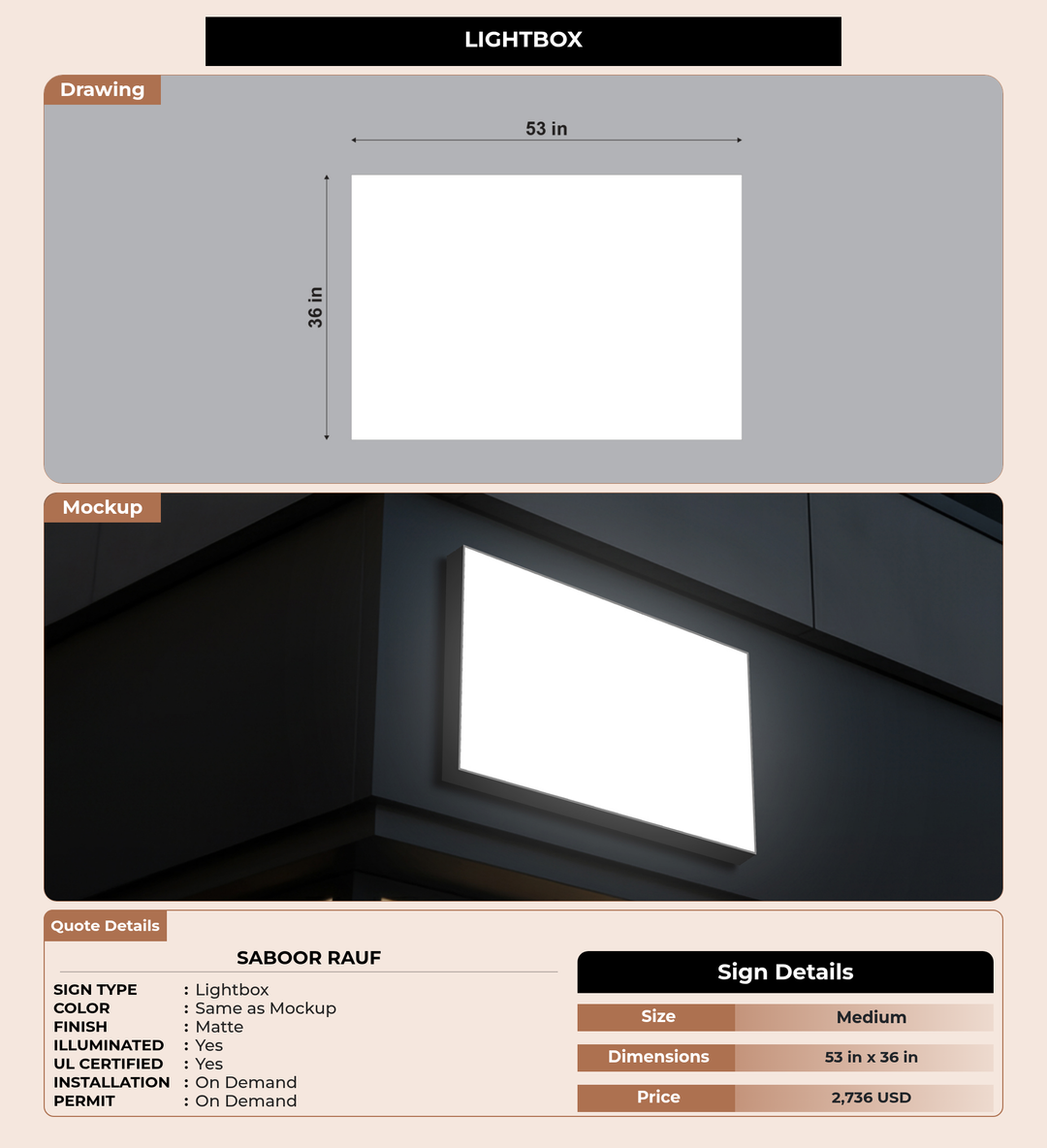 CUSTOM MOCKUP SIGN FOR Saboor Rauf
