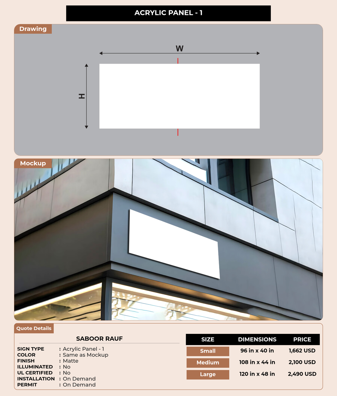 CUSTOM MOCKUP SIGN FOR Saboor Rauf