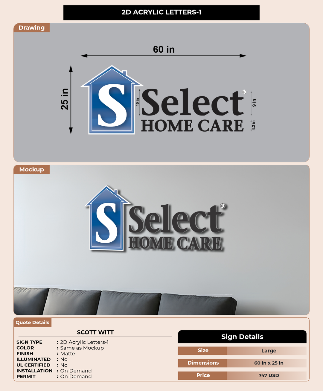 CUSTOM MOCKUP SIGN FOR Scott Witt