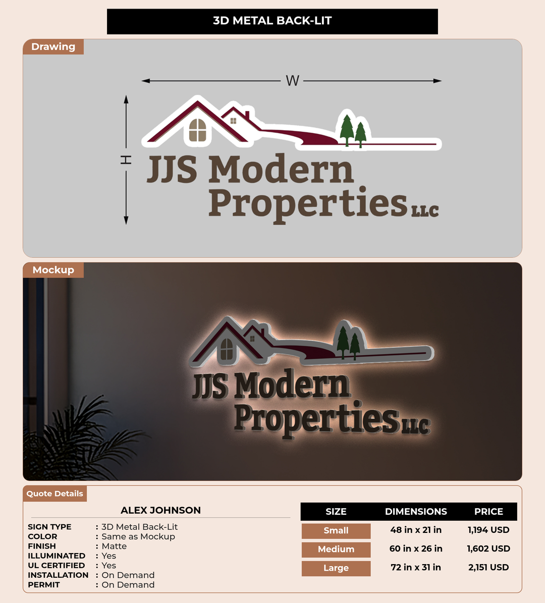 CUSTOM MOCKUP SIGN FOR Alex Johnson