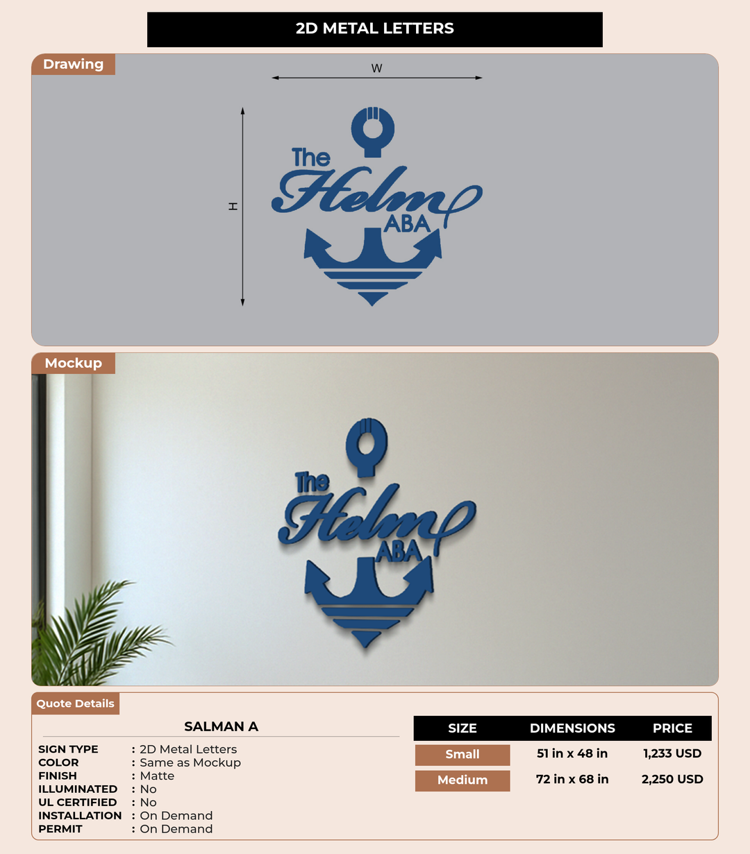 CUSTOM MOCKUP SIGN FOR Salman A
