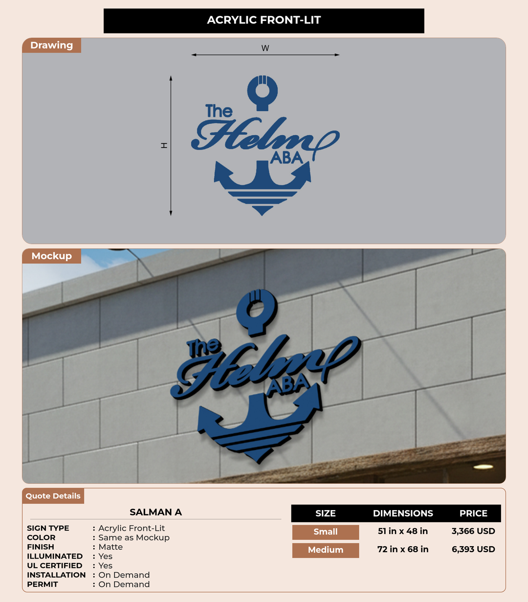 CUSTOM MOCKUP SIGN FOR Salman A
