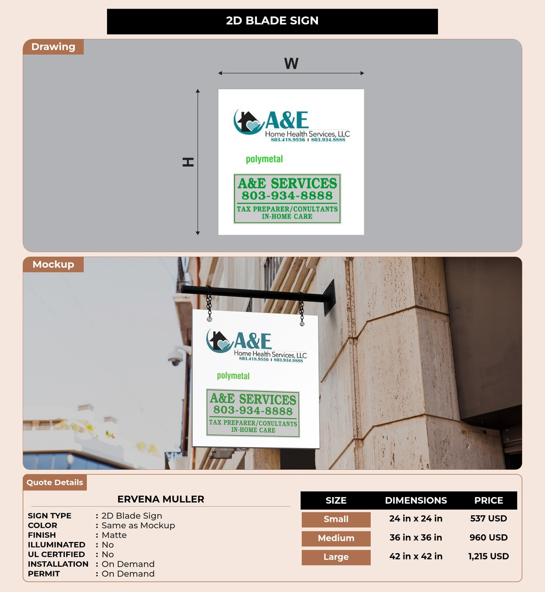 CUSTOM MOCKUP SIGN FOR Ervena Muller