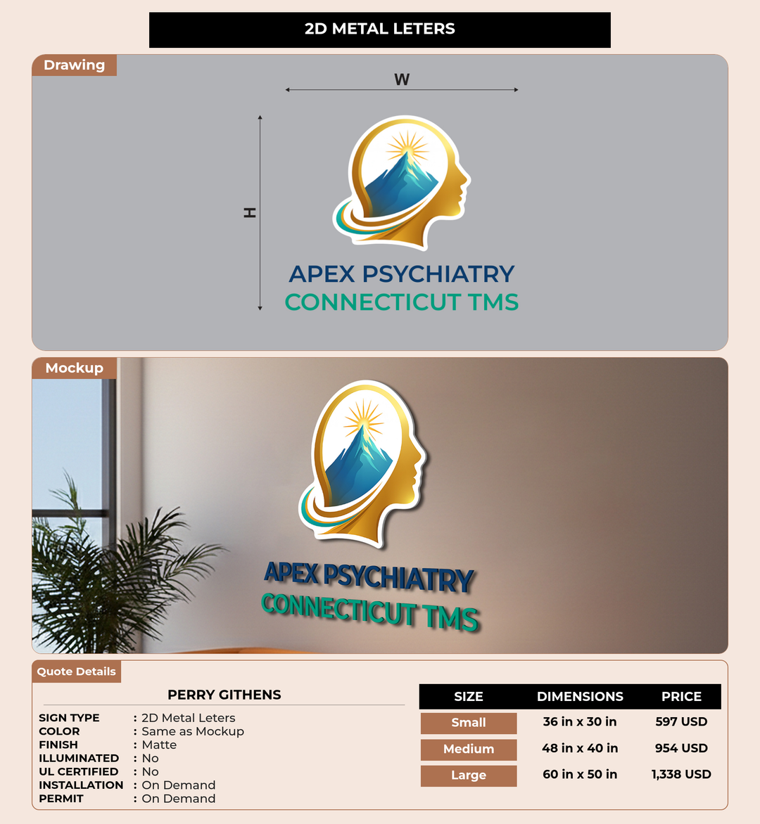 CUSTOM MOCKUP SIGN FOR PERRY GITHENS