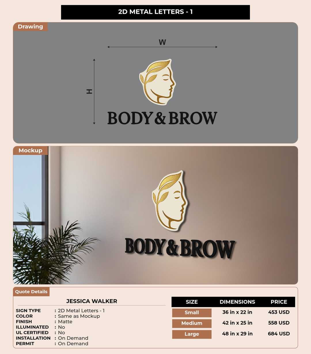 CUSTOM MOCKUP SIGN FOR Jessica Walker